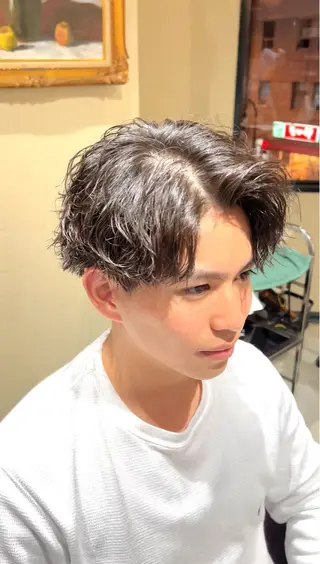 パーマ メンズ メンズパーマ眉毛 特化アユム🔥のヘアスタイル