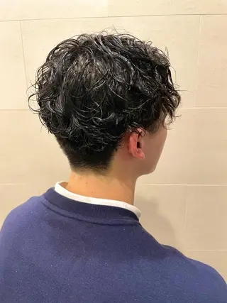 ショート パーマ メンズ Graceful BarBer platinum所属・無料メンズカット💈 遠山泰輝のヘアスタイル