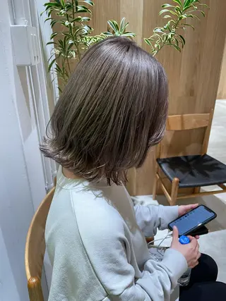 ミディアム カラー レイヤー/ハッシュ 渋谷/サッタのヘアスタイル