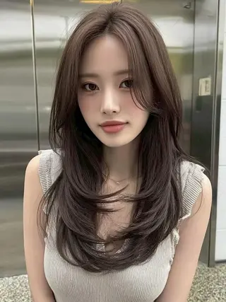 ロング カラー Selene hairOSAKA心斎橋店所属・Seleneキズナ ワンカラー/ブリーチのヘアスタイル