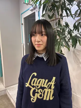 ミディアム モデル募集中🥚福岡 kii anju🐄のヘアスタイル