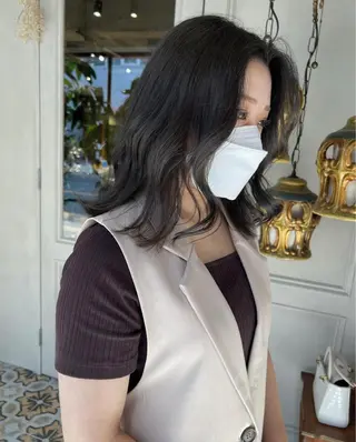 ミディアム 梅原 大和のヘアスタイル