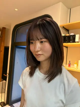 セミロング カラー 後藤璃子 (ごとうりこ)のヘアスタイル