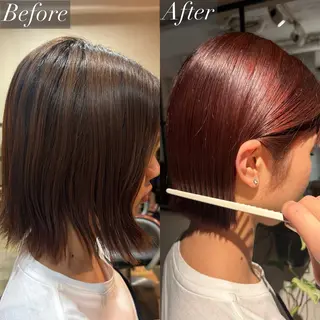 ミディアム カラー ⌇🌹透明感カラー 🌹ᴍᴇɢᴜᴍɪ ⌇のヘアスタイル