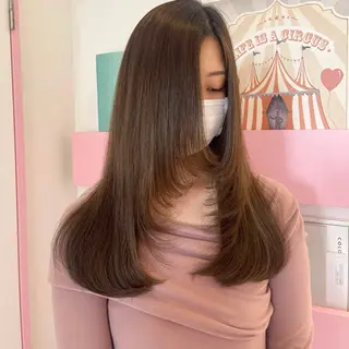 ロング 🎀ミルクティー/暖 色×レイヤー/マリアのヘアスタイル