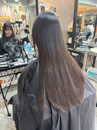 ロング rioカット縮毛 矯正♡韓国レイヤーのヘアスタイル