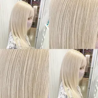 ミディアム カラー ハイトーン💫 エクステ💫maiのヘアスタイル