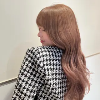 ミディアム カラー 赤羽今日子/レイヤー /盛れる顔まわりのヘアスタイル