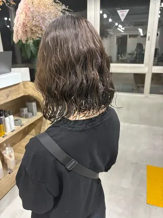 ミディアム パーマ 髪質改善/ブリーチ /烏丸/suzunoのヘアスタイル