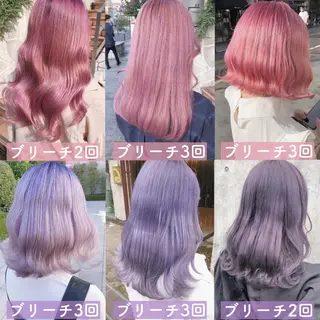 セミロング カラー ヘアアレンジ メンズ 💟Chloe原宿店 🩶ハイトーンのヘアスタイル