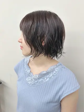 ショート パーマ 小顔ボブ/お悩み解決 /ボブパーマ/とういのヘアスタイル