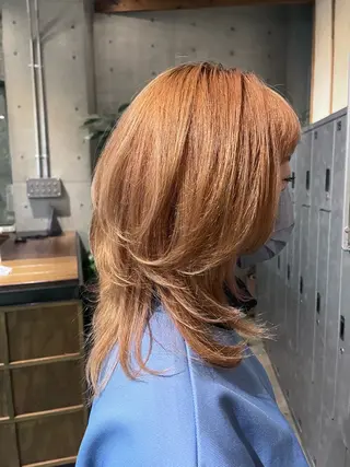 ミディアム カラー ハイトーンカラー/ 田中和磨のヘアスタイル