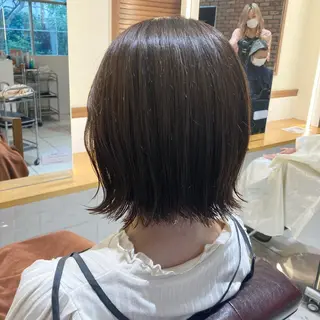 ミディアム カラー ヘアアレンジ AffECTION大曽根所属・柳実帆/おさまるボブ /ジャニオタ美容師のヘアスタイル