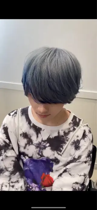 ショート カラー ヘアアレンジ メンズ Ryo横浜韓国ヘア/ 曲がる縮毛矯正特化のヘアスタイル