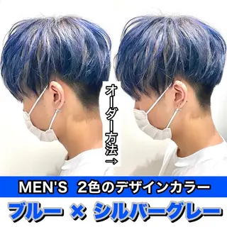 ミディアム カラー ヘアアレンジ メンズ SNSで大バズり‼️ 欧米風ヘア大ヒット中のヘアスタイル