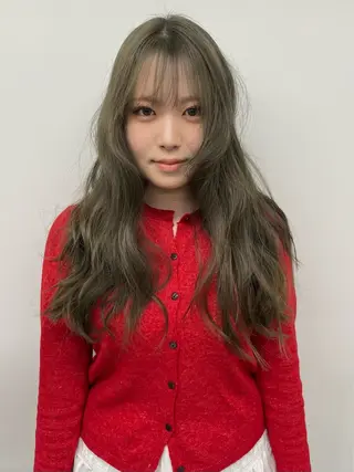 ミディアム カラー yuan tanakaのヘアスタイル