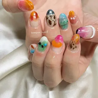 ネイル 𝐅𝐢𝐢【本町/ ネイル】Miho💜のネイルデザイン