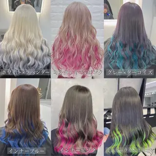 カラー 大阪ケアブリーチ/ ミルクティーベージュのヘアスタイル