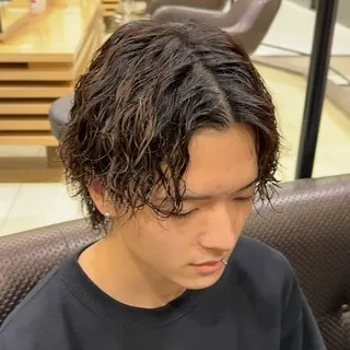 パーマ メンズ レイヤー/スパイキー ショート/坂本翔のヘアスタイル