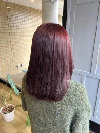 セミロング カラー 堀 望美のヘアスタイル