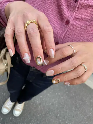 ロング カラー ヘアアレンジ キッズ ネイル マツエク・マツパ 福田 加奈のネイルデザイン