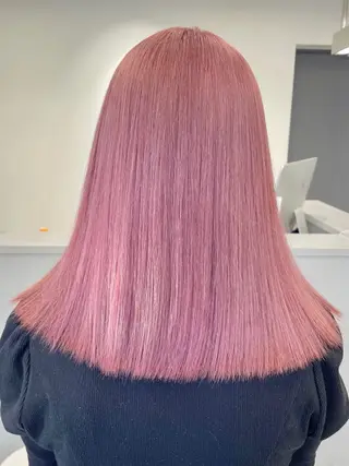 セミロング ♡似合わせハイトーン ♡maiのヘアスタイル