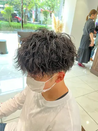 ショート パーマ メンズ 桜新町メンズ特化| ユウダイのヘアスタイル