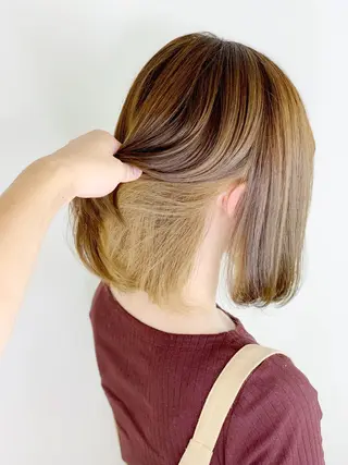 ミディアム カラー 赤み消しカラー /透明感カラー 上長のヘアスタイル