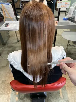 ミディアム ひなの/艶髪/ 白髪染め/髪質改善のヘアスタイル