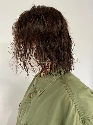 ミディアム パーマ steed tokyo所属・KOOKI スティードトーキョーのヘアスタイル