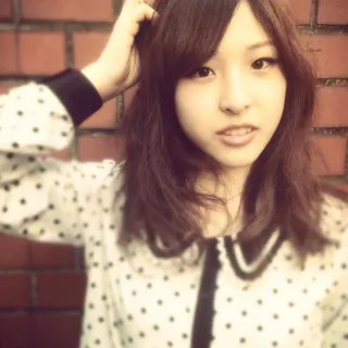 ミディアム セミロング カラー パーマ 褒められヘア❗️❗️ nico　　格のヘアスタイル