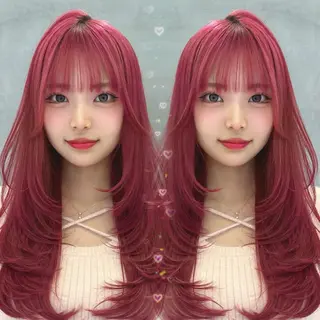 ロング カラー Ma cherie by Lond所属・ハイトーン/ ブリーチAikaのヘアスタイル