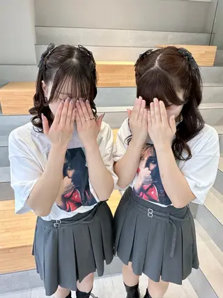 セミロング ヘアアレンジ 染谷 遥花のヘアスタイル