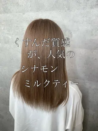 セミロング カラー mimiiy梅田 中崎町ハイトーンのヘアスタイル