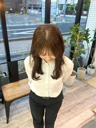 ロング カラー GIFT所属・橋本叶夢/ ショートヘア/透け感のヘアスタイル