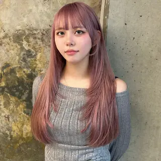 ロング カラー ツヤハイトーン/ レイヤー💫mayuのヘアスタイル