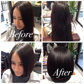 ショート ミディアム アオガミ （前髪顔周りカット）のヘアスタイル