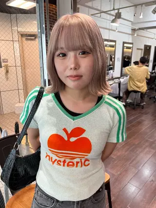 ミディアム カラー 似合わせカットカラー 🤍🎀honokaのヘアスタイル