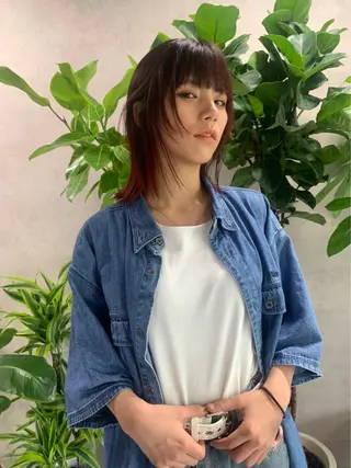 ミディアム カラー 似合わせカットカラー 👩MINAのヘアスタイル