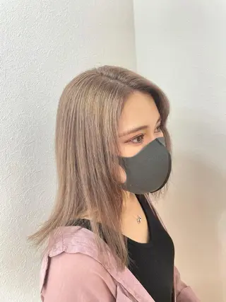 セミロング カラー Beleza 渋谷所属・Kazusa/渋谷/ エクステ/ハイトーンのヘアスタイル