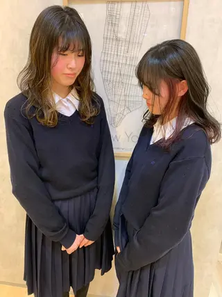 ロング カラー 船津 佳奈美のヘアスタイル