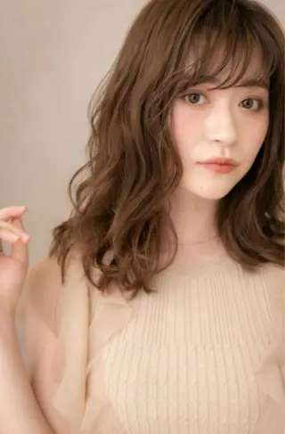 ミディアム パーマ カバーヘアブリス上尾店所属・飯田 萌友のヘアスタイル