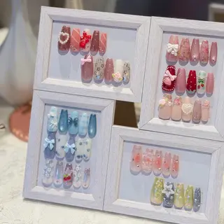 ネイル nailsalon moe.所属・yume 大人ガーリーネイルのネイルデザイン