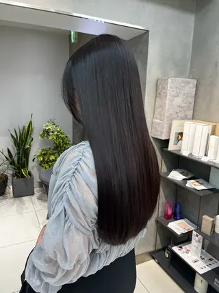 ロング カラー パーマ 顔まわり/ボブウルフ 🤍愛唯(めい)のヘアスタイル