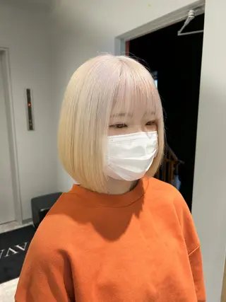 ミディアム カラー salowin梅田茶屋町suite所属・ハイトーンヘア/ 島崎　タクミのヘアスタイル