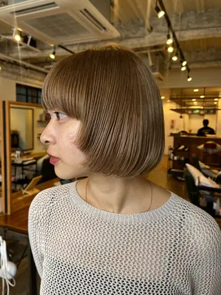 ショート カラー china/ボブ /ブリーチカラーのヘアスタイル