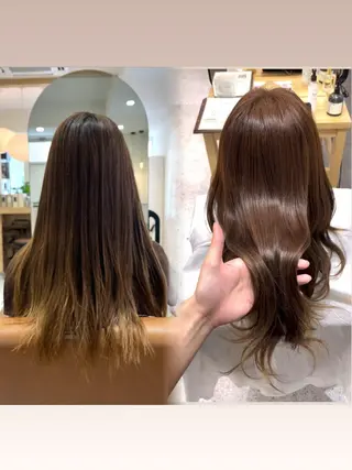 ロング カラー MIZUKI🫧ྀི 韓国ヘアAFLOATのヘアスタイル