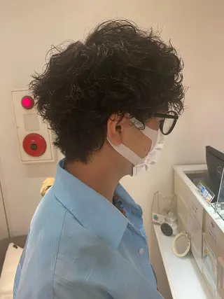 ショート カラー パーマ ヘアアレンジ メンズ メンズパーマの巨匠 鈴木純のヘアスタイル
