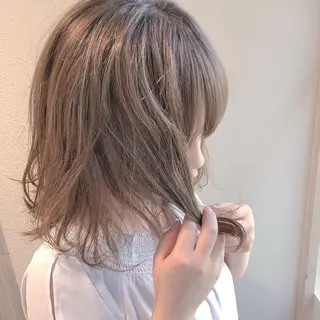 ミディアム カラー 【1日2名様限定】 AFLOAT白川雄副のヘアスタイル