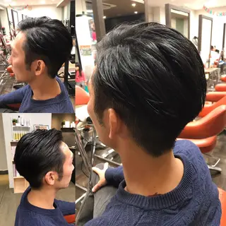 ショート メンズ デザインカラー🌈 高木リョウのヘアスタイル